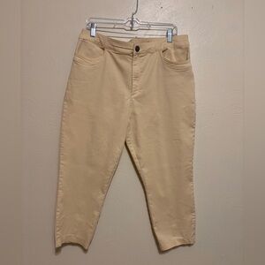 Christopher & Banks Pants Womens 14 Stretch Comfort Waist Yellow
